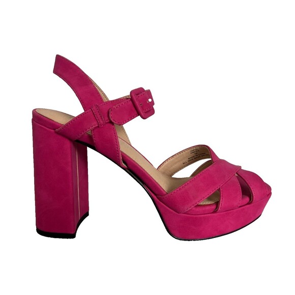 Limelight Hot Pink Amaris Chunky Platform Sandals Heels Size 10 Barbiecore Y2K - Picture 2 of 11